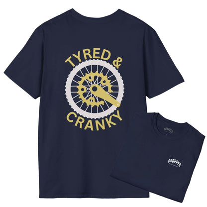 Tyred & Cranky [Back Print] T-Shirt Navy
