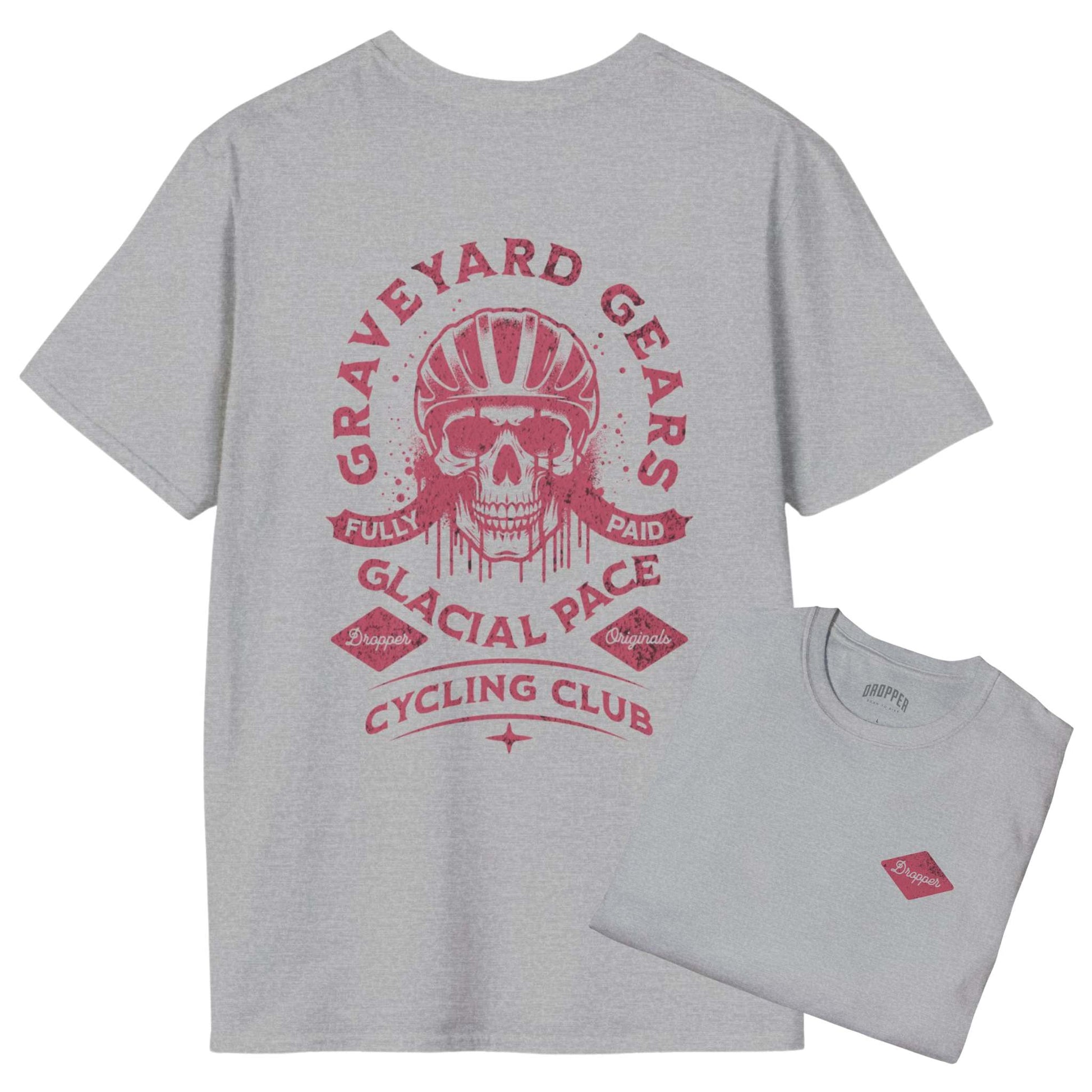 Graveyard Gears [Back Print] T-Shirt Sport Grey