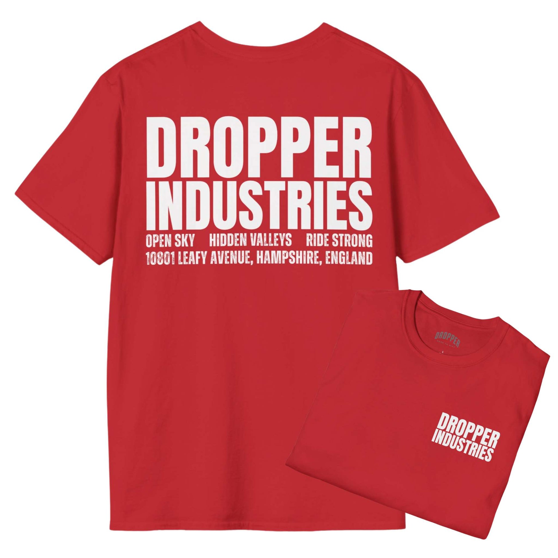 Dropper Industries [Back Print] T-Shirt Red
