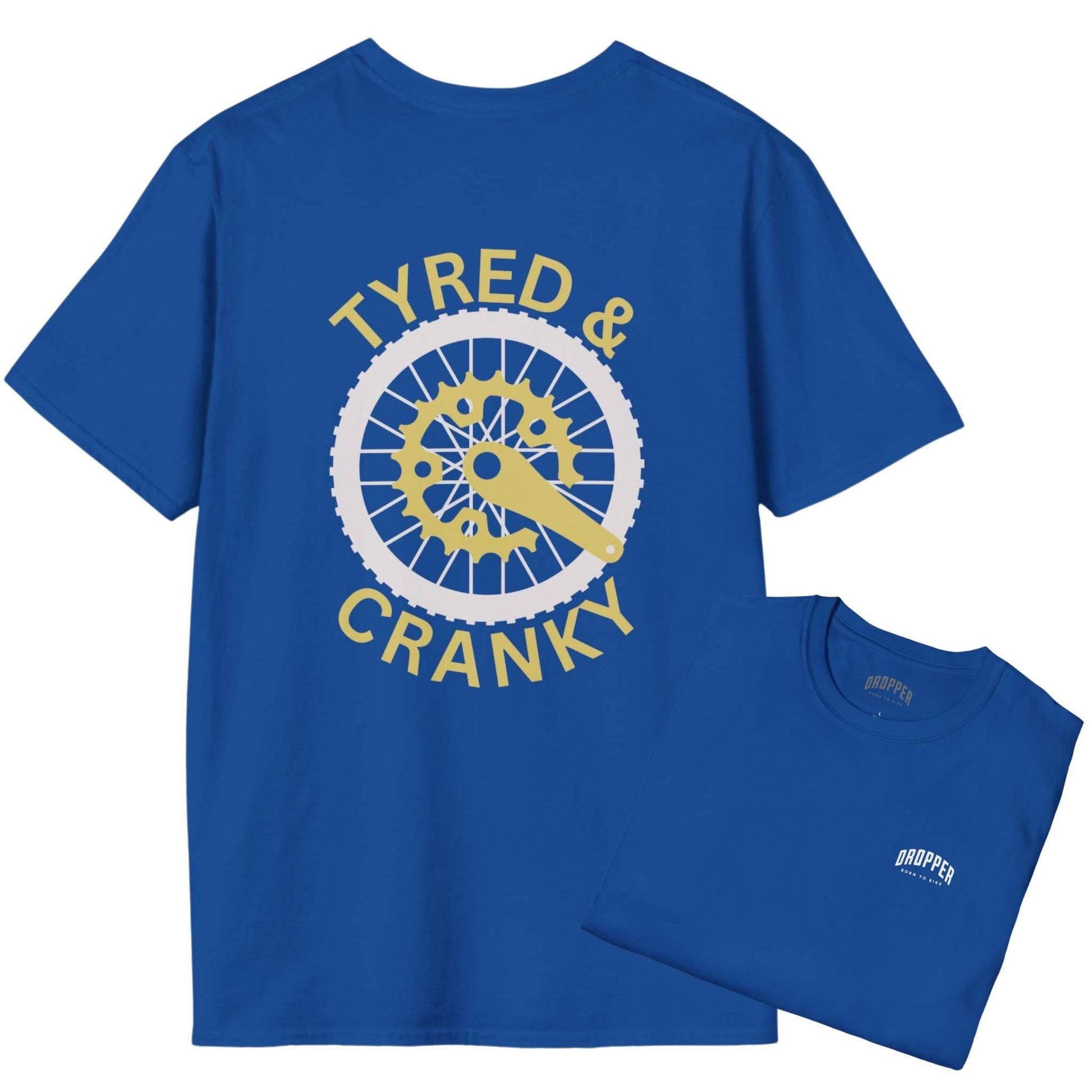 Tyred & Cranky [Back Print] T-Shirt Royal