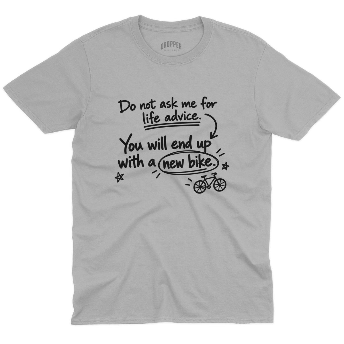 Life Advice T-Shirt Sport Grey