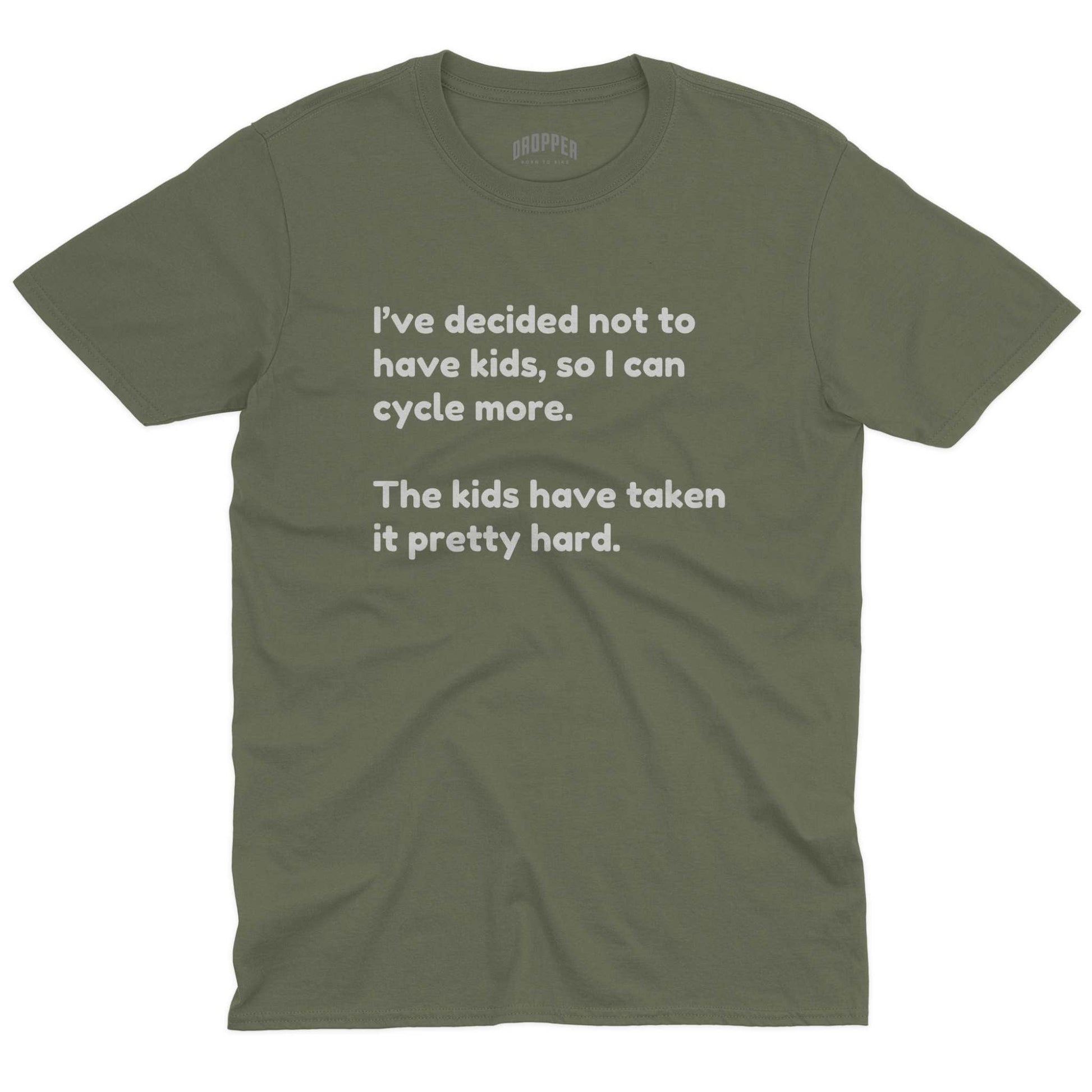 No Kids T-Shirt Military Green