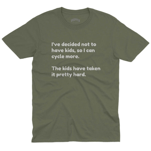No Kids T-Shirt Military Green
