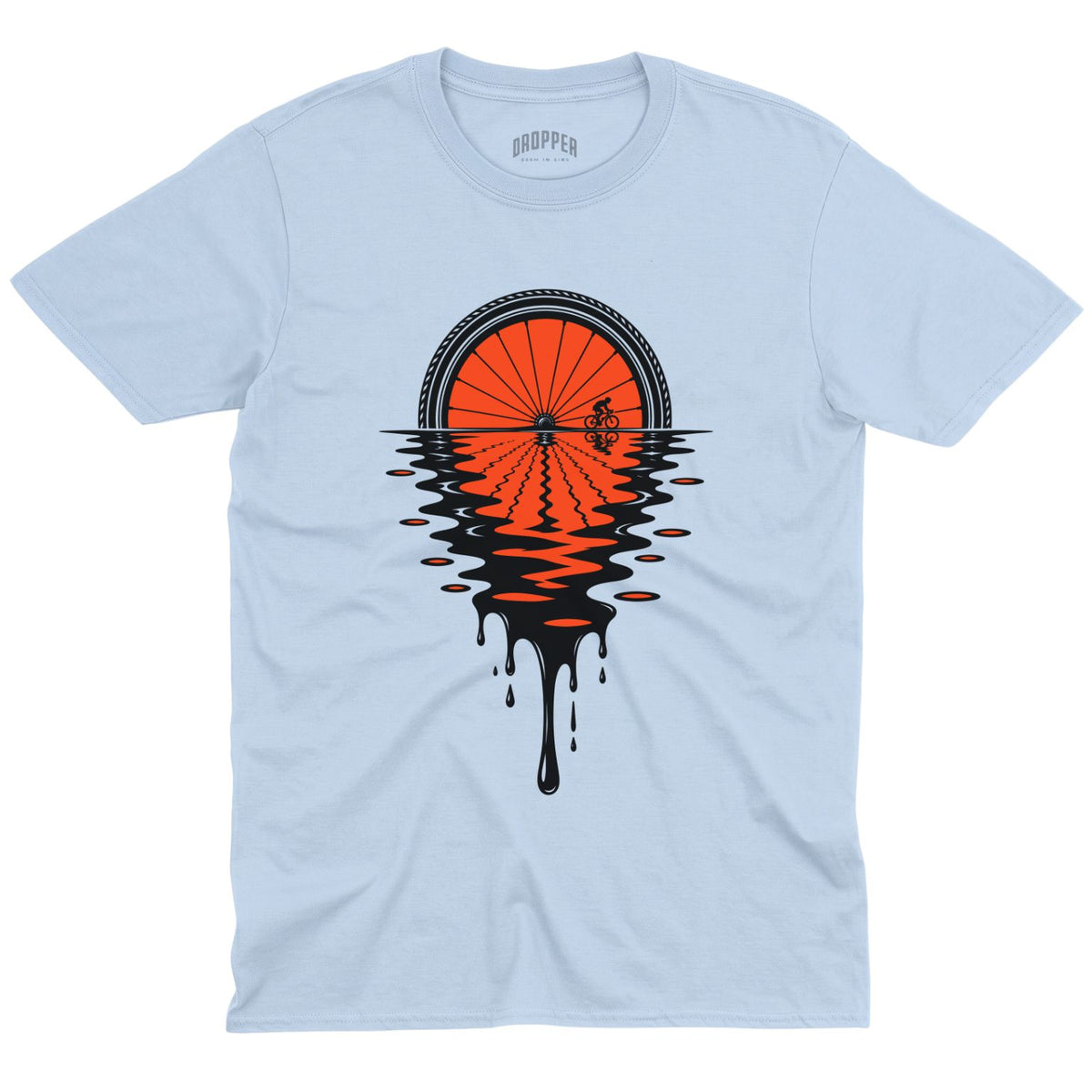 Melting Wheel T-Shirt Light Blue