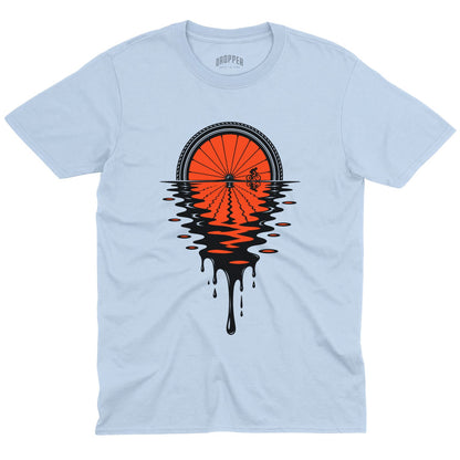 Melting Wheel T-Shirt Light Blue