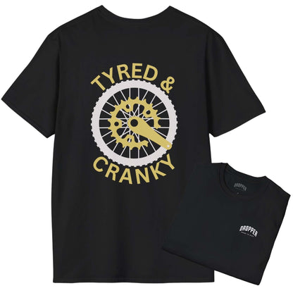 Tyred & Cranky [Back Print] T-Shirt Black
