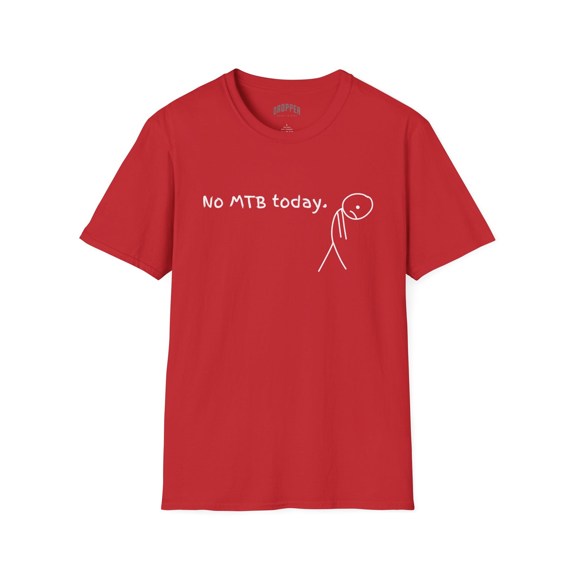 No MTB Today T-Shirt Red