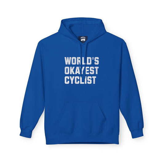 World's Okayest Cyclist Hoodie Royal