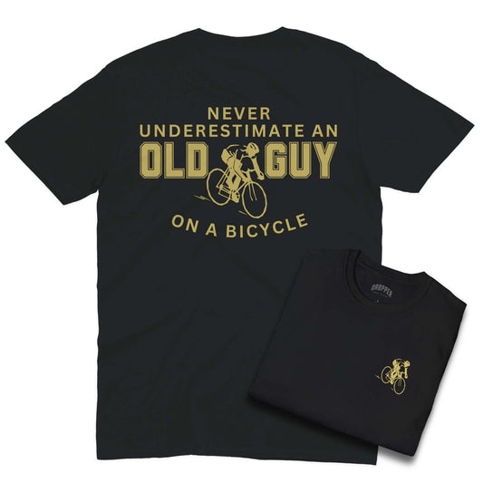 Never Underestimate An Old Guy [Back Print] T-Shirt