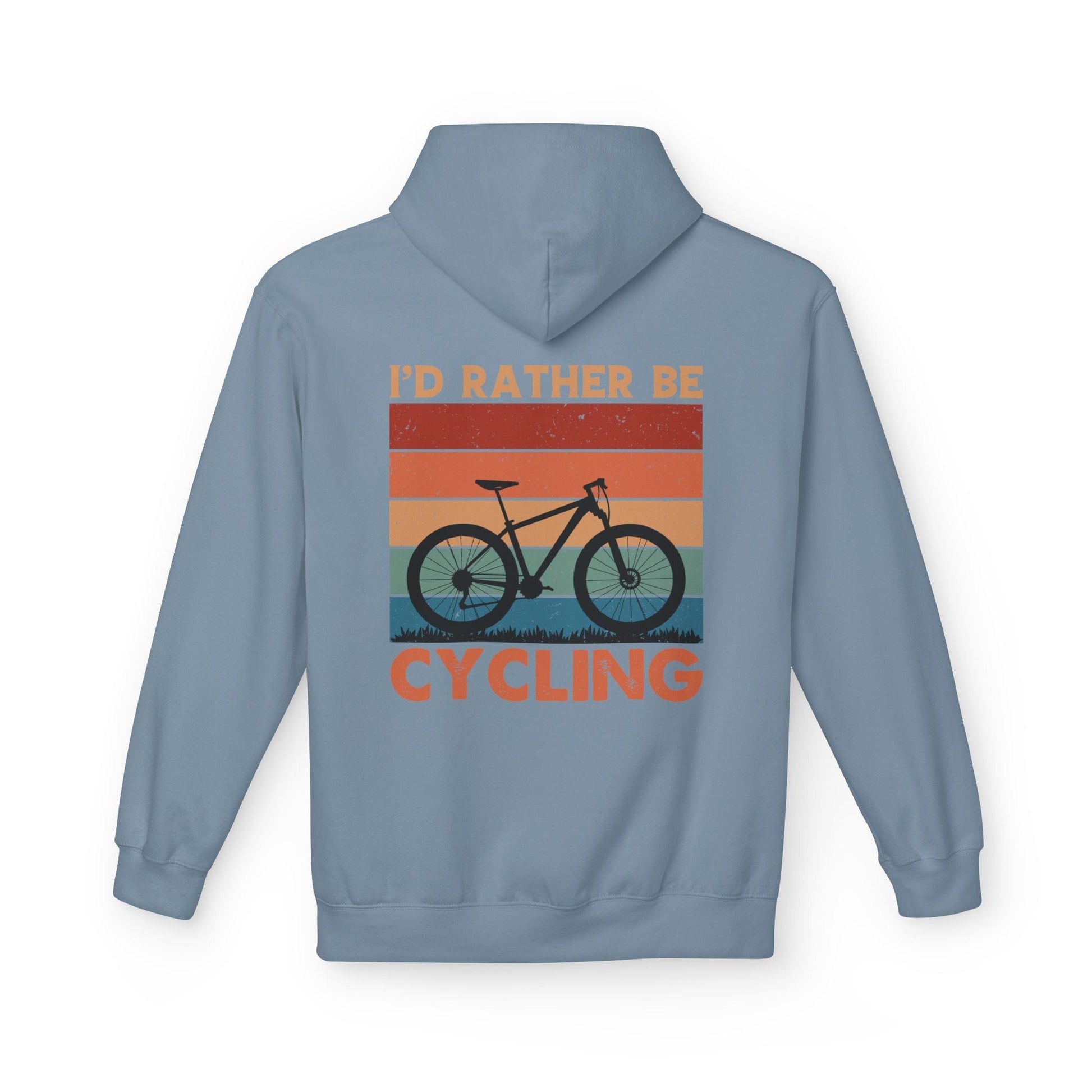 I'd Rather Be Cycling Hoodie Stone Blue