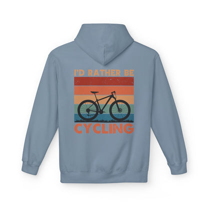 I'd Rather Be Cycling Hoodie Stone Blue
