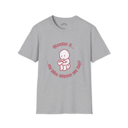 My Bike Misses Me T-Shirt Sport Grey